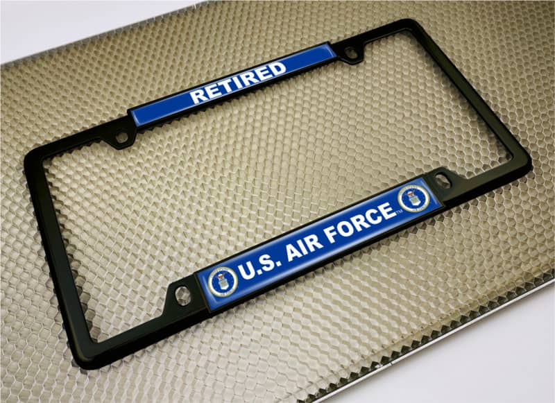U.S. Air Force Retired - Car Metal License Plate Frame